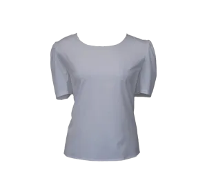 Elegant Round Neck Blouse in White