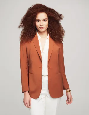 One Button Jacket With Notch Collar- Sale